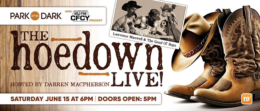 a web banner for a country music hoedown